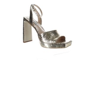 Steve Madden Womens Propel Gold Ankle Strap Heels Size 8.5 Medium